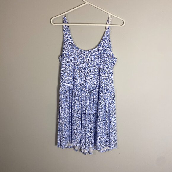 🌸 H&M Blue & White Floral Romper (NEW) - Picture 1 of 3